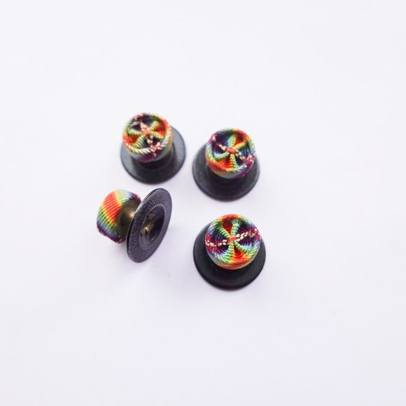 TUXEDO SHIRT STUDS IN RAINBOW COLORS - Picture 1 of 1